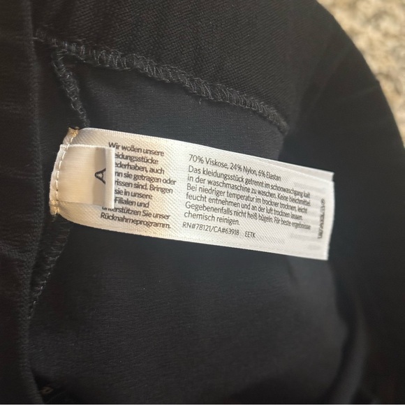 Eileen Fisher Black Straight Pant with Stretch Elastic Waistband Womens Size XS - Picture 11 of 12